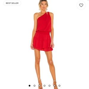 krisa one shoulder mini dress from Revolve
